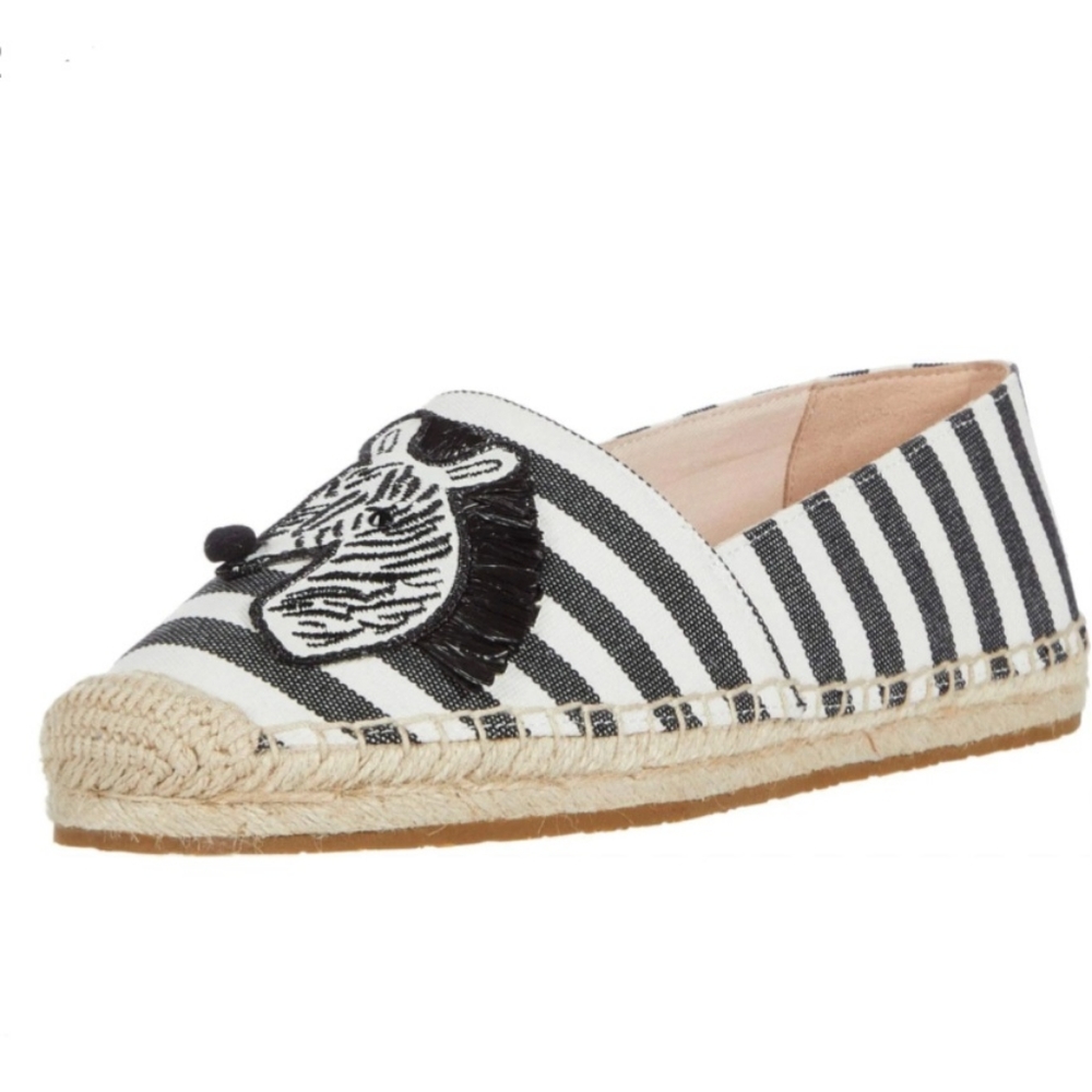Kate Spade New York Garden Zebra Canvas Espadrille Size 5.5